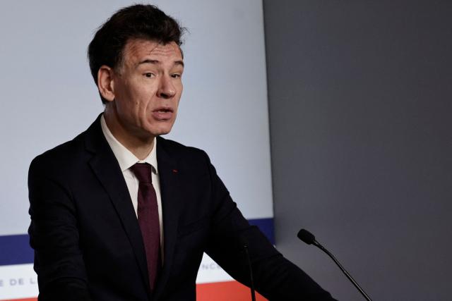 France's Higher Education, Research and Space Minister Philippe Baptiste speaks during a press conference following the weekly cabinet meeting at The Elysee Presidential Palace in Paris on June 3, 2026. (Photo by STEPHANE DE SAKUTIN / AFP)