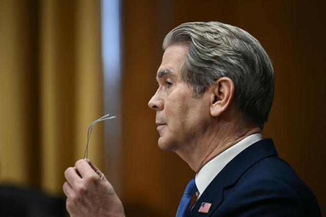 US Secretary of Treasury Scott Bessent testifies during a Senate Finance Committee hearing concerning the fiscal year 2027 budget for the Treasury Department, on Capitol Hill in Washington, DC, on June 3, 2026. (Photo by Brendan SMIALOWSKI / AFP)
