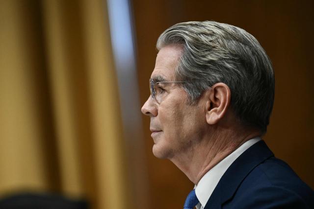 US Secretary of Treasury Scott Bessent testifies during a Senate Finance Committee hearing concerning the fiscal year 2027 budget for the Treasury Department, on Capitol Hill in Washington, DC, on June 3, 2026. (Photo by Brendan SMIALOWSKI / AFP)