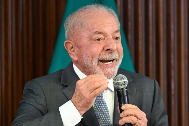 Brazil’s President Luiz Inacio Lula da Silva gestures as he speaks during a ministerial meeting at Planalto Palace in Brasilia, on June 3, 2026. (Photo by Evaristo Sa / AFP)