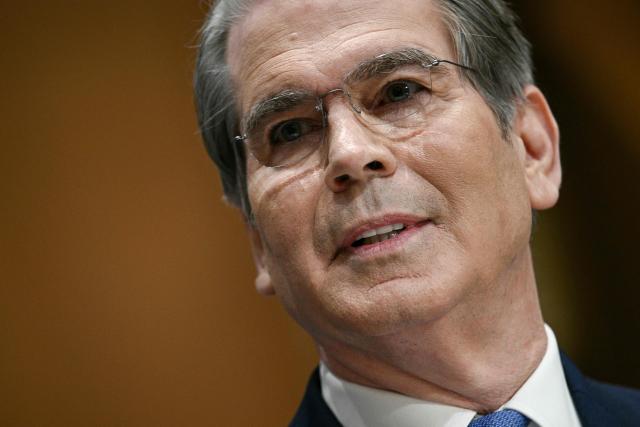 US Secretary of Treasury Scott Bessent testifies during a Senate Finance Committee hearing concerning the fiscal year 2027 budget for the Treasury Department, on Capitol Hill in Washington, DC, on June 3, 2026. (Photo by Brendan SMIALOWSKI / AFP)