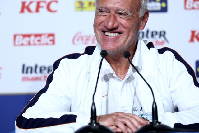France's national football head coach Didier Deschamps holds a press conference on the eve of the friendly football match between France and Ivory-Coast ahead the FIFA 2026 World Cup, in Nantes on June 3, 2026. (Photo by FRANCK FIFE / AFP)