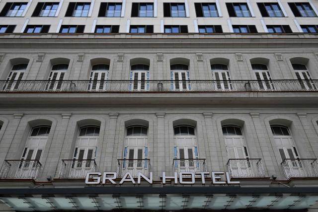 View of the Gran Hotel Bristol in Havana on June 3, 2026. The Spanish hotel group Melia has stopped managing 15 hotels in Cuba that it operated in partnership with the Gaesa conglomerate, which is linked to the army and subject to United States sanctions (Photo by YAMIL LAGE / AFP)