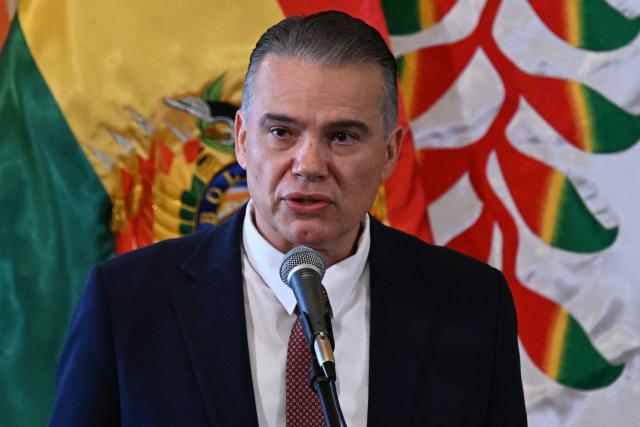 Ernesto Justiniano Urenda speaks after swearing in as Minister of Defense, replacing Marcelo Salinas, during a ceremony at the Government Palace in La Paz, Bolivia, on June 3, 2026. (Photo by Aizar RALDES / AFP)