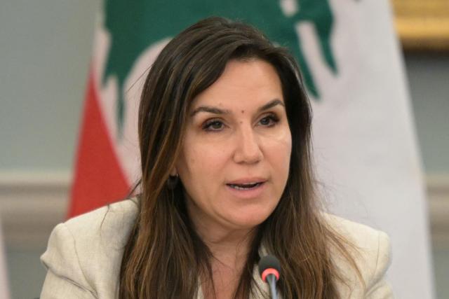 Lebanese Ambassador to the US Nada Hamadeh speaks during a meeting between Israeli and Lebanese delegations hosted by the United States at the State Department in Washington, DC, on June 3, 2026. Israel and Lebanon agreed Wednesday to implement a ceasefire but said it would require a "complete cessation" of fire by Iran-backed Hezbollah, according to a joint statement after US-led talks in Washington. The two sides, which do not have formal diplomatic relations, also agreed to create "pilot zones" in which the Lebanese armed forces "will take exclusive control of the territory to the exclusion of all non-state actors." (Photo by Oliver Contreras / AFP)