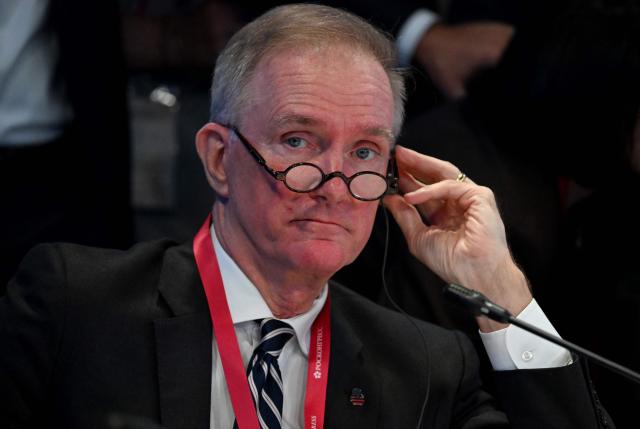 Rodney Mims Cook Jr, chairman of the US Commission of Fine Arts, attends the St. Petersburg International Economic Forum (SPIEF) in Saint Petersburg on June 4, 2026. (Photo by Olga MALTSEVA / AFP)