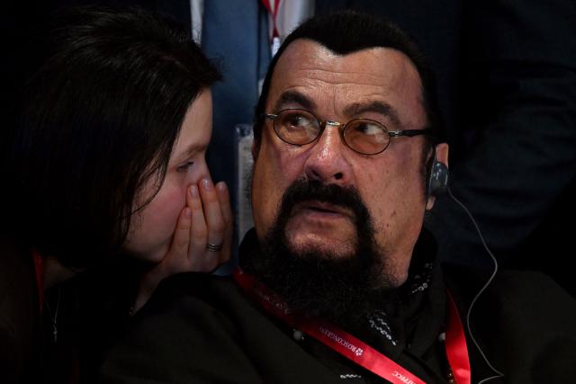 US action-movie actor Steven Seagal attends the St. Petersburg International Economic Forum (SPIEF) in Saint Petersburg on June 4, 2026. (Photo by Olga MALTSEVA / AFP)