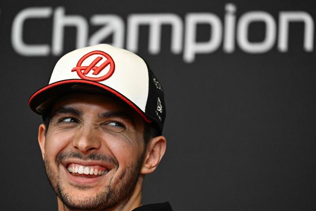 Haas F1 Team's French driver Esteban Ocon reacts as he attends the drivers' press conference at the Circuit de Monaco ahead of the Formula One Monaco Grand Prix in Monaco on June 4, 2026. (Photo by Gabriel BOUYS / AFP)