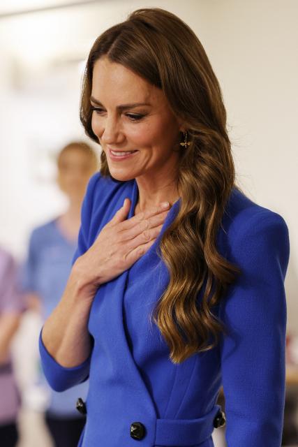 Britain's Catherine, Princess of Wales visits the Christie NHS Foundation Trust, south Manchester in north-west England on June 4, 2026. The Christie is one of Europe’s leading cancer centres and offers free complementary and holistic therapies to patients and carers alike. (Photo by Andy Stenning / POOL / AFP)