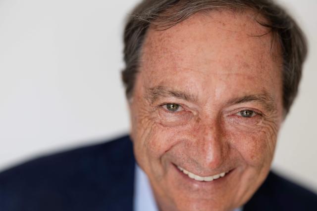 French President of the Strategic Committee of the E. Leclerc centres Michel-Edouard Leclerc poses during a portrait session at the 'Helene and Edouard Leclerc Fund for Culture' in Landerneau, western France, on June 4, 2026. (Photo by Fred TANNEAU / AFP)