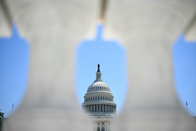 A view of the dome of the US Capitol in Washington, DC, on June 4, 2026. President Donald Trump's agenda faces a series of tests in the US Senate on Thursday, as lawmakers began a marathon amendment process on a $70 billion immigration enforcement bill after weeks of Republican anxiety over some of his most contentious policy moves. (Photo by Kent NISHIMURA / AFP)