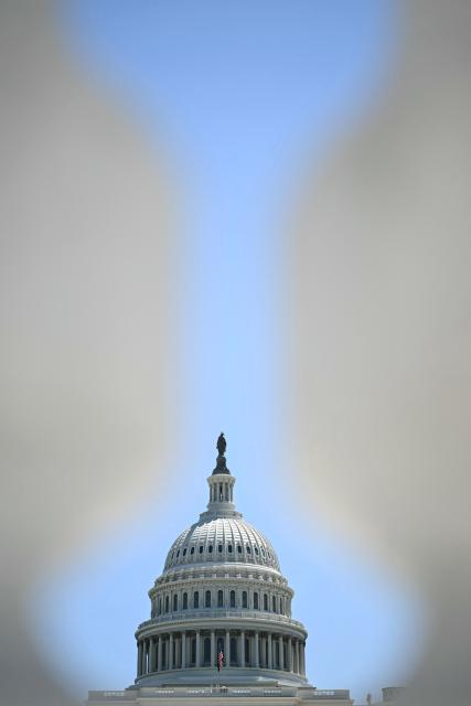 A view of the dome of the US Capitol in Washington, DC, on June 4, 2026. President Donald Trump's agenda faces a series of tests in the US Senate on Thursday, as lawmakers began a marathon amendment process on a $70 billion immigration enforcement bill after weeks of Republican anxiety over some of his most contentious policy moves. (Photo by Kent NISHIMURA / AFP)