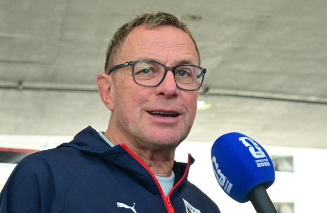 Austria's football coach Ralf Rangnick arrives at Los Angeles International Airport (LAX) in Los Angeles, California on June 4, 2026 ahead of the FIFA World Cup. (Photo by Frederic J. Brown / AFP)