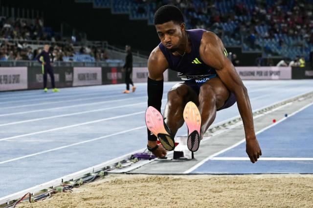 Portugal's Gerson Balde competes in the men's Long Jump during the IAAF Diamond League athletics meeting, at the Olympic Stadium, in Rome on June 4, 2026. (Photo by Andreas SOLARO / AFP)