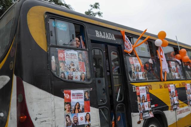 Supporters of Peru's presidential candidate for the Fuerza Popular party, Keiko Fujimori, wait for the start of her closing campaign rally in Lima on June 4, 2026. Right-wing candidate Keiko Fujimori and leftist Roberto Sanchez will face off in Peru's presidential runoff on June 7, 2026. (Photo by Anthony Nino de Guzman / AFP)