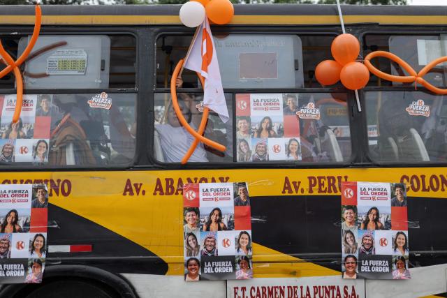 Supporters of Peru's presidential candidate for the Fuerza Popular party, Keiko Fujimori, wait for the start of her closing campaign rally in Lima on June 4, 2026. Right-wing candidate Keiko Fujimori and leftist Roberto Sanchez will face off in Peru's presidential runoff on June 7, 2026. (Photo by Anthony Nino de Guzman / AFP)