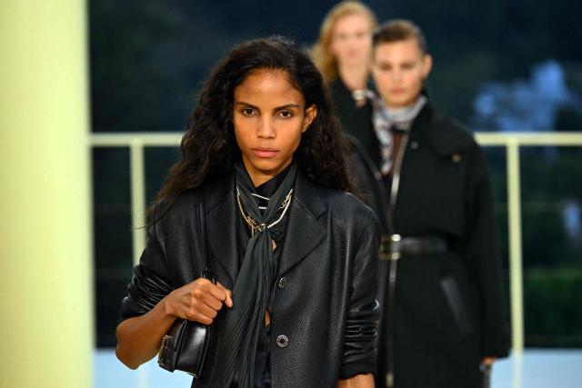 Models walk the runway during The Second Chapter of Hermes Women’s Ready-to-Wear Fall-Winter 2026 fashion show at Hotel Bel-Air in Los Angeles on June 4, 2026. (Photo by Patrick T. Fallon / AFP)