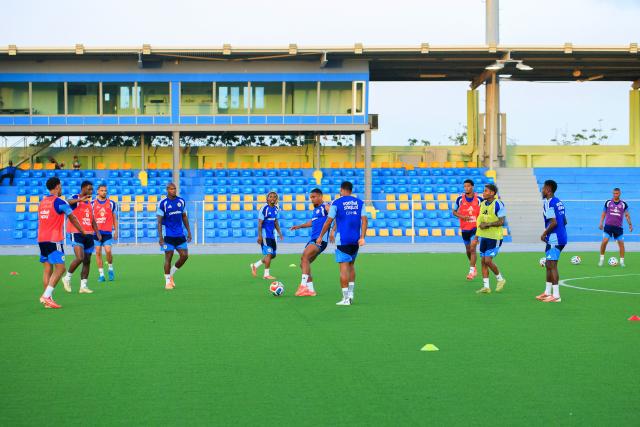Curacao's players take part in an open training session at the Ergilio Hato Stadium SDK in Willemstad on June 4, 2026. (Photo by Pong Pong / AFP)