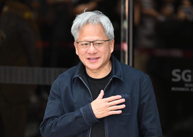 Nvidia CEO Jensen Huang arrives at Gimpo airport in Seoul on June 5, 2026. (Photo by Jung Yeon-je / AFP)