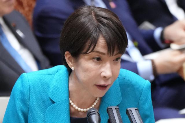 Japan's Prime Minister Sanae Takaichi answers a question in the House of Councillors budget committee session at the National Diet in Tokyo on June 5, 2026. (Photo by Kazuhiro NOGI / AFP)