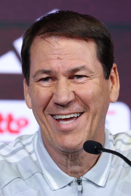 Belgium's head coach Rudi Garcia gives a press conference for the Belgian national soccer team Red Devils, in Brussels, on June 5, 2026. The Red Devils will face Tunisia in a friendly game on June 6, 2026, as part of their preparation ahead of the 2026 FIFA World Cup football tournament. (Photo by BRUNO FAHY / Belga / AFP) / Belgium OUT