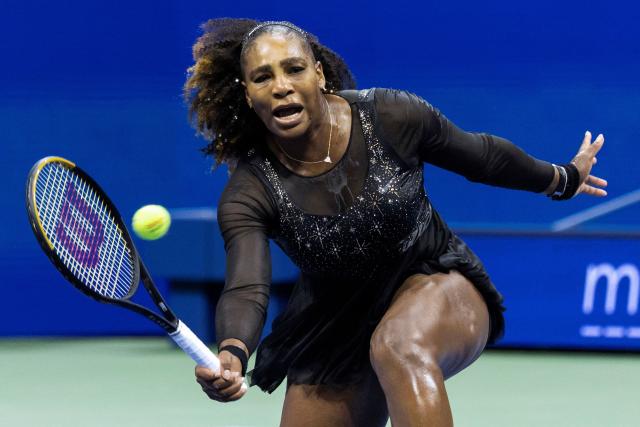 (FILES) USA's Serena Williams hits a return to Australia's Ajla Tomljanovic during their 2022 US Open Tennis tournament women's singles third round match at the USTA Billie Jean King National Tennis Center in New York, on September 2, 2022. Serena Williams will take part in the women's doubles at June's WTA event in Berlin, organisers announced on June 5, 2026, the next stop in her comeback after a near four-year absence. (Photo by COREY SIPKIN / AFP)