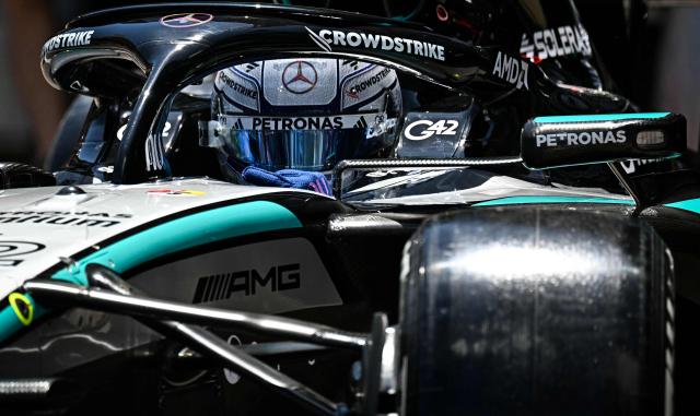 Mercedes' Italian driver Kimi Antonelli takes part in the first practice session at the Monaco street circuit in Monaco, ahead of the Monaco Formula 1 Grand Prix, on June 5, 2026. (Photo by Gabriel BOUYS / AFP)
