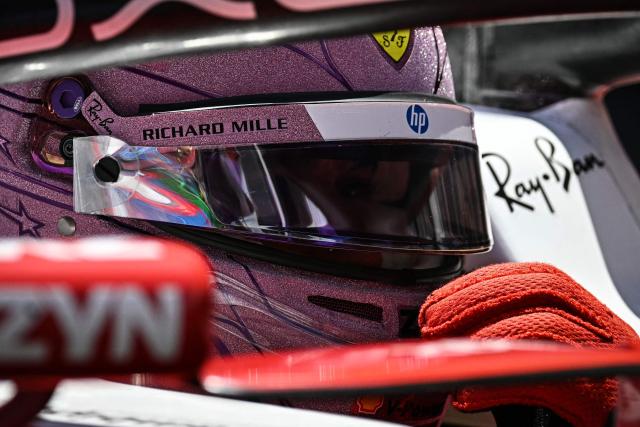 Ferrari's British driver Lewis Hamilton takes part in the first practice session at the Monaco street circuit in Monaco, ahead of the Monaco Formula 1 Grand Prix, on June 5, 2026. (Photo by Gabriel BOUYS / AFP)