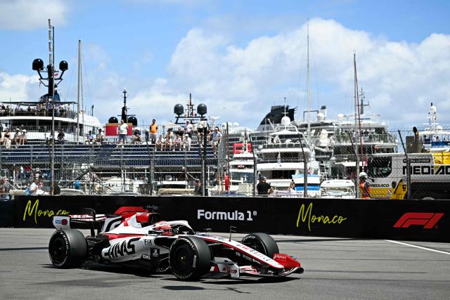 Haas F1 Team's French driver Esteban Ocon during the first practice session at the Monaco street circuit in Monaco, ahead of the Monaco Formula 1 Grand Prix, on June 5, 2026. (Photo by Gabriel BOUYS / AFP)