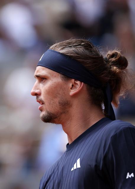 Germany's Alexander Zverev looks on as he plays against Czech Republic's Jakub Mensik during their men's semi final singles match on day 13 of the French Open tennis tournament on Court Philippe-Chatrier at the Roland-Garros Complex in Paris on June 5, 2026. (Photo by ALAIN JOCARD / AFP)