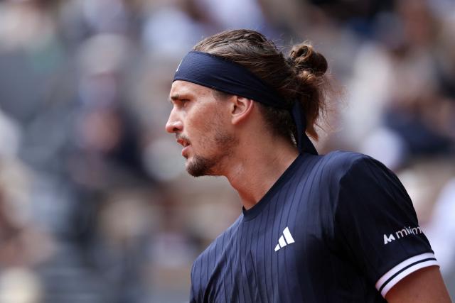 Germany's Alexander Zverev looks on as he plays against Czech Republic's Jakub Mensik during their men's semi final singles match on day 13 of the French Open tennis tournament on Court Philippe-Chatrier at the Roland-Garros Complex in Paris on June 5, 2026. (Photo by ALAIN JOCARD / AFP)