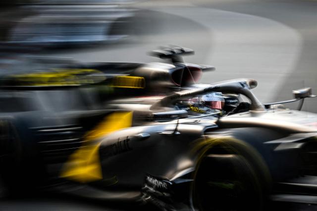Audi's German driver Nico Hulkenberg takes part in the second practice session at the Monaco street circuit in Monaco, ahead of the Monaco Formula 1 Grand Prix, on June 5, 2026. (Photo by Gabriel BOUYS / AFP)