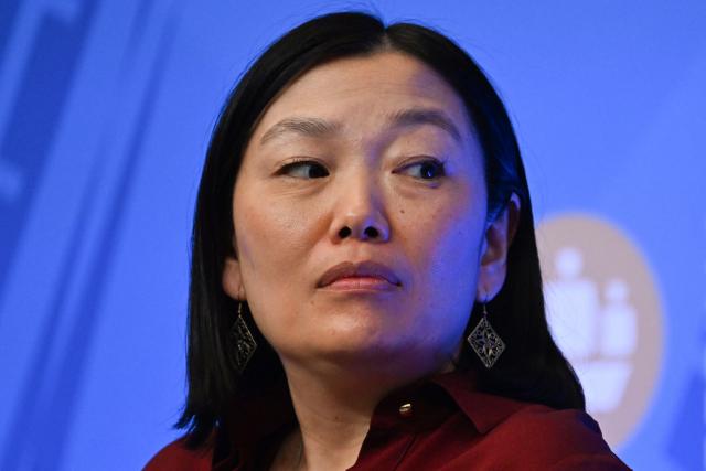 Russia's largest online retailer Wildberries CEO Tatyana Kim attends the St. Petersburg International Economic Forum (SPIEF) in Saint Petersburg on June 5, 2026. (Photo by Olga MALTSEVA / AFP)