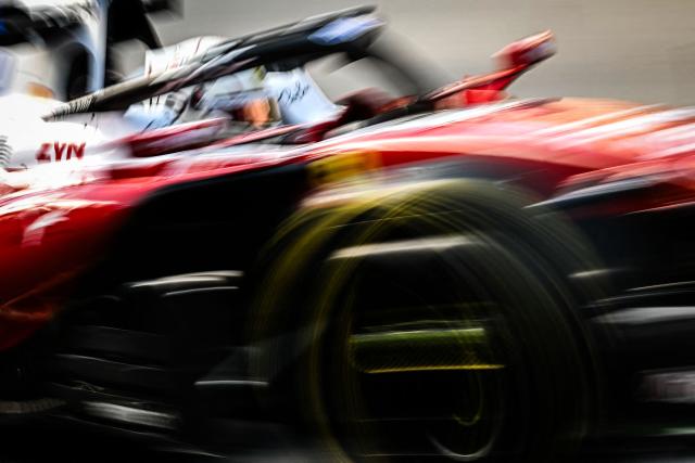 Ferrari's Monegasque driver Charles Leclerc takes part in the second practice session at the Monaco street circuit in Monaco, ahead of the Monaco Formula 1 Grand Prix, on June 5, 2026. (Photo by Gabriel BOUYS / AFP)