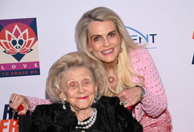 US philanthropist Barbara Davis and her daughter Nancy Davis attend the 33rd Annual Race to Erase MS Gala at the Fairmont Century Plaza in Los Angeles on June 5, 2026. (Photo by LISA O'CONNOR / AFP)
