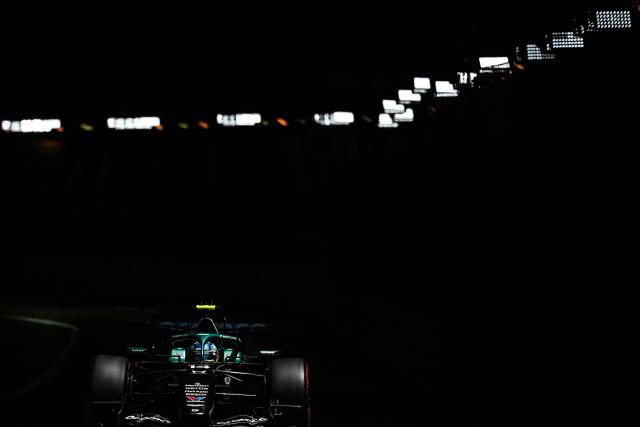Aston Martin's Spanish driver Fernando Alonso takes part in the third practice session at the Monaco street circuit in Monaco, ahead of the Monaco Formula 1 Grand Prix, on June 6, 2026. (Photo by Gabriel BOUYS / AFP)