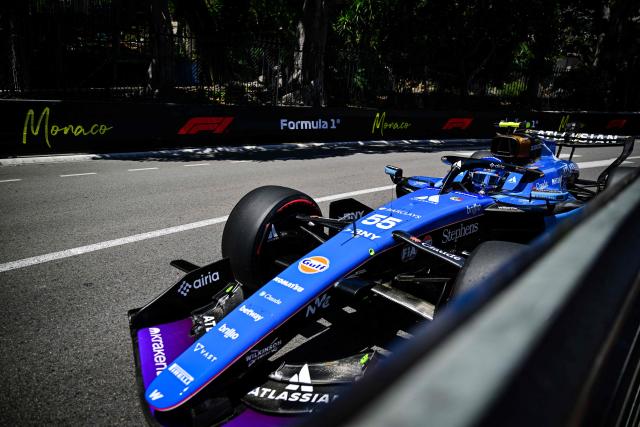 Williams' Spanish driver Carlos Sainz takes part in the third practice session at the Monaco street circuit in Monaco, ahead of the Monaco Formula 1 Grand Prix, on June 6, 2026. (Photo by Andrej ISAKOVIC / AFP)