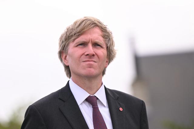 US Under Secretary of Defense for Policy Elbridge Colby attends an International commemorative ceremony for the 82nd anniversary of the World War II "D-Day" Normandy landings in Langrune-sur-Mer, northwestern France, of June 6, 2026. (Photo by LOU BENOIST / AFP)
