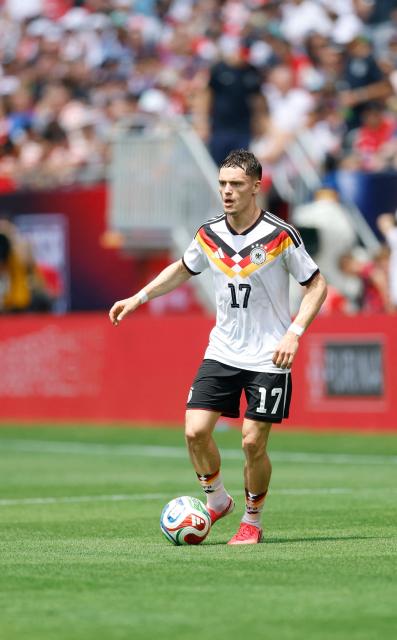 Germany's Florian Wirtz controls the ball during the international friendly football match between USA and Germany at Soldier Field in Chicago, Illinois, on June 6, 2026. (Photo by KAMIL KRZACZYNSKI / AFP)
