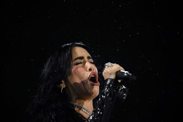 Argentine singer Lali Esposito performs on stage during a concert as part of her Lali Tour 2025/26 at the Mas Monumental Stadium in Buenos Aires on June 6, 2026. (Photo by Luis ROBAYO / AFP)
