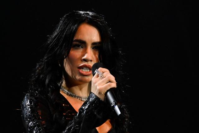 Argentine singer Lali Esposito performs on stage during a concert as part of her Lali Tour 2025/26 at the Mas Monumental Stadium in Buenos Aires on June 6, 2026. (Photo by Luis ROBAYO / AFP)
