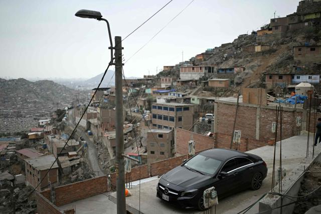 View of the San Juan de Lurigancho neighbourhood, on the northern outskirts of Lima, where Peru's presidential candidate Keiko Fujimori, for the Fuerza Popular party, will attend an election-day breakfast on June 7, 2026. (Photo by ERNESTO BENAVIDES / AFP)