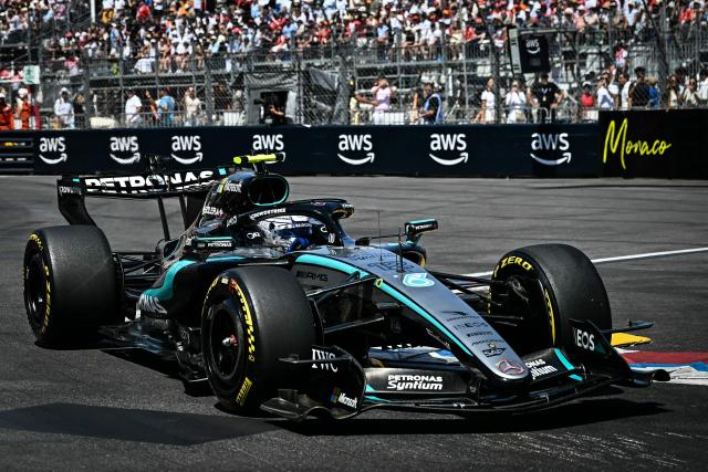 Mercedes' Italian driver Kimi Antonelli competes during Monaco Formula 1 Grand Prix at the Monaco street circuit in Monaco, ahead of the, on June 7, 2026. (Photo by Gabriel BOUYS / AFP)