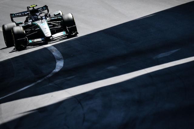 Mercedes' Italian driver Kimi Antonelli leads the start during Monaco Formula 1 Grand Prix at the Monaco street circuit in Monaco, ahead of the, on June 7, 2026. (Photo by Andrej ISAKOVIC / AFP)