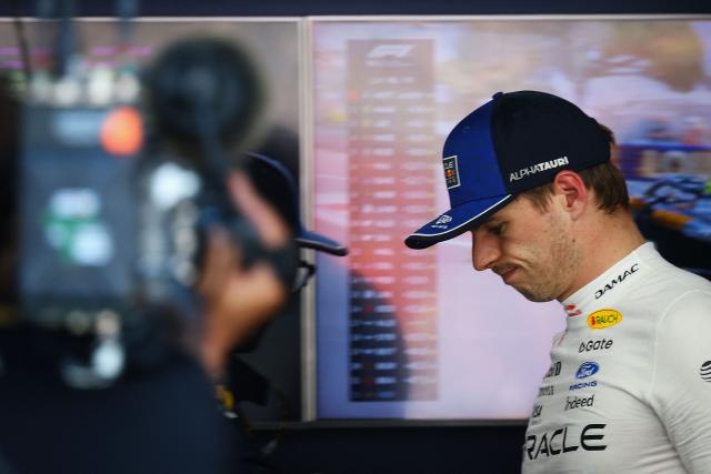 Red Bull Racing's Dutch driver Max Verstappen reacts after taking the car back to the garage as he withdraws from the race during Monaco Formula 1 Grand Prix at the Monaco street circuit in Monaco, ahead of the, on June 7, 2026. (Photo by Yves Herman / POOL / AFP)