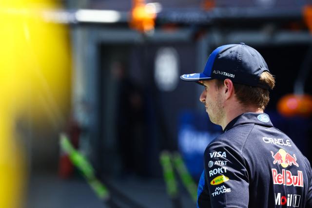 Red Bull Racing's Dutch driver Max Verstappen reacts after taking the car back to the garage as he withdraws from the race during Monaco Formula 1 Grand Prix at the Monaco street circuit in Monaco, ahead of the, on June 7, 2026. (Photo by Yves Herman / POOL / AFP)