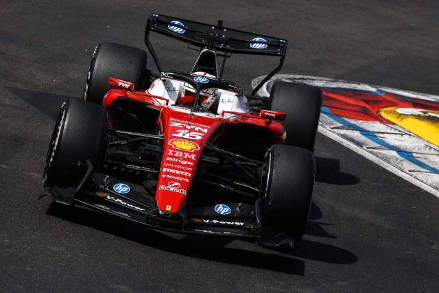 Ferrari's Monegasque driver Charles Leclerc competes during Monaco Formula 1 Grand Prix at the Monaco street circuit in Monaco, ahead of the, on June 7, 2026. (Photo by Yves Herman / POOL / AFP)