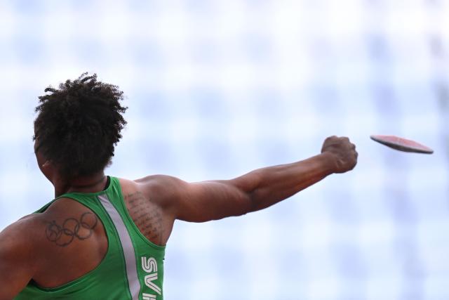 Germany's Shanice Craft competes in the Women's Discus Throw event of the IAAF Stockholm Diamond League athletics meeting in Stockholm, Sweden, on June 7, 2026. (Photo by Jonathan Nackstrand / AFP)