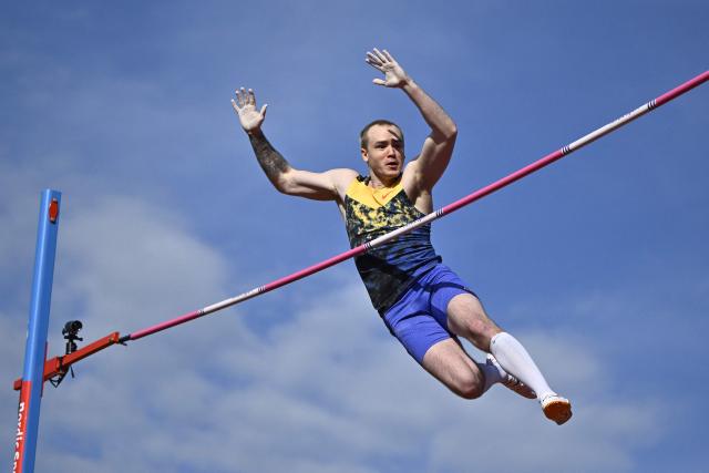 USA's Zachery Bradford competes in the Men's Pole Vault event of the IAAF Stockholm Diamond League athletics meeting in Stockholm, Sweden, on June 7, 2026. (Photo by Christine Olsson/TT / TT NEWS AGENCY / AFP) / Sweden OUT