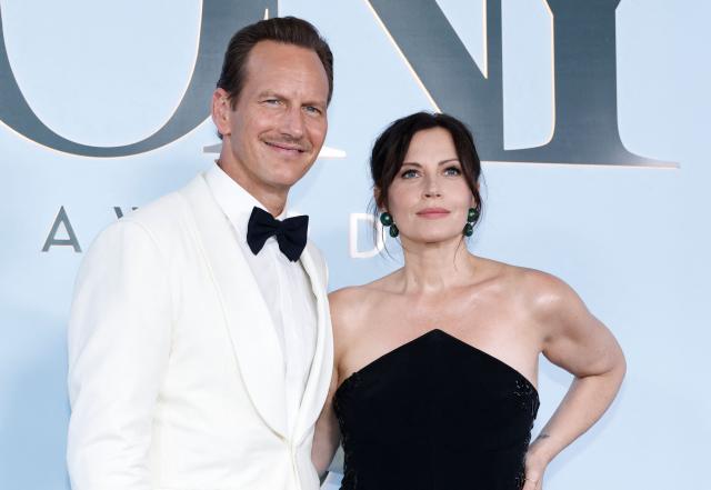 US actor Patrick WIlson and his wife Polish actress Dagmara Dominczyk attend the 79th Annual Tony Awards at Radio City Music Hall in New York on June 7, 2026. (Photo by kena betancur / AFP)